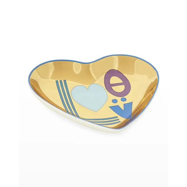 Jonathan Adler Love Trinket Trayy-Blue/Gold Carats Mcallen, TX