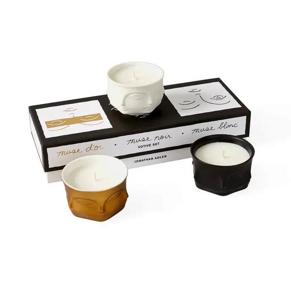 Jonathan Adler Muse Votive Candle Set of 3 Carats Mcallen, TX