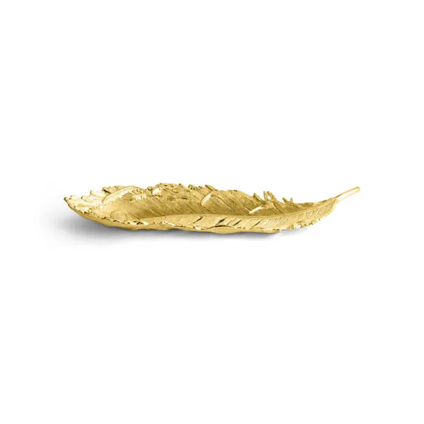 Michael Aram Plume Tray Goldtone Carats Mcallen, TX