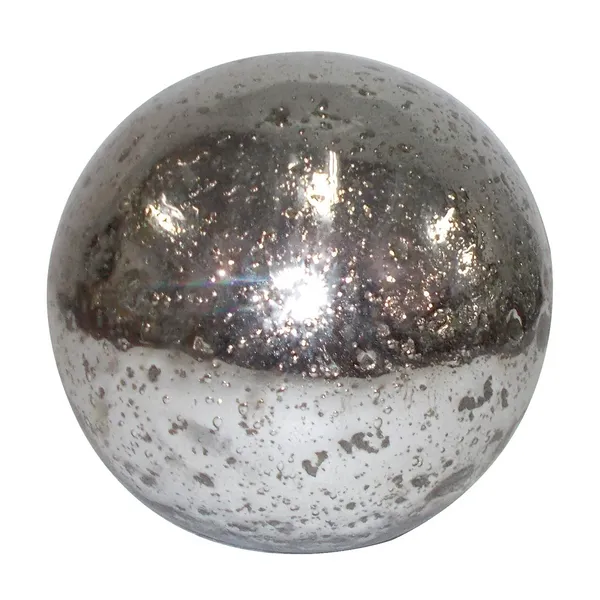 Textured Silver Glass Sphere 6 Carats Mcallen, TX