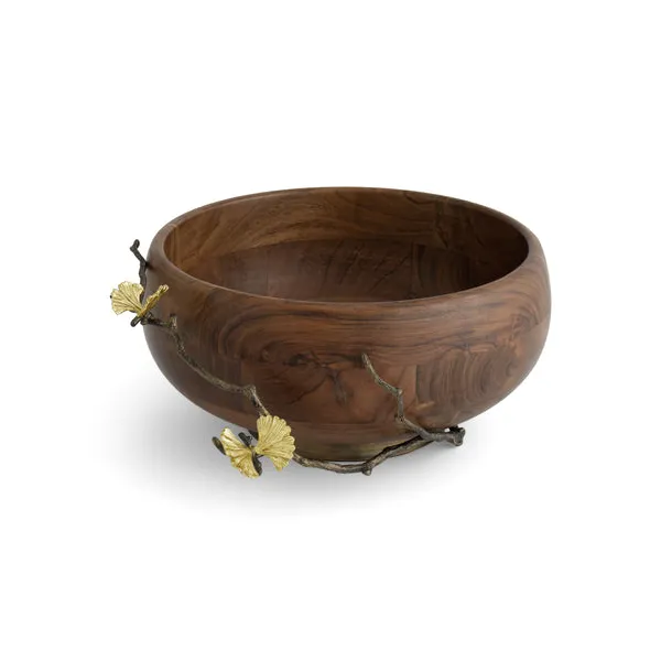 Michael Aram Butterfly Ginkgo Wood Salad Bowl Carats Mcallen, TX
