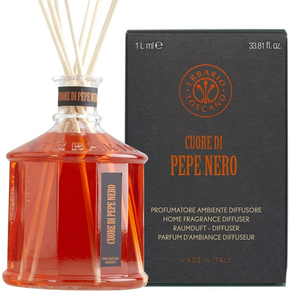 ERBARIO TOSCANO PEPE NERO/BLACK PEPPER DIFFUSER, 1L Carats Mcallen, TX