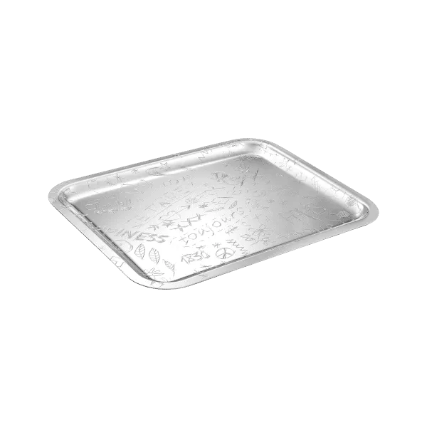 CHRISTOFLE GRAFFITI Silver-Plated Rectangular Tray - 14 x 11 in Carats Mcallen, TX