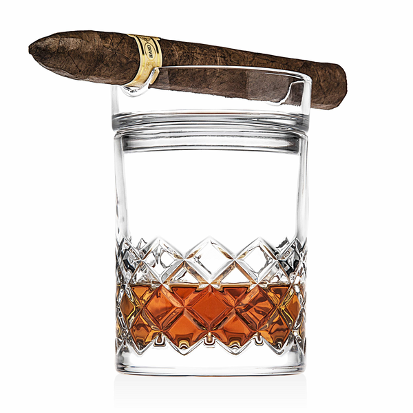 Godinger Hatch Cigar Double Old Fashion Glass Carats Mcallen, TX