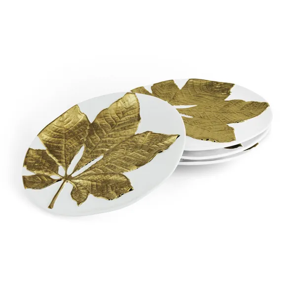 Michael Aram Chestnut Leaf Salad Plate S/4 Carats Mcallen, TX