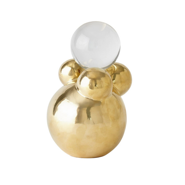 Brass Bubble Orb Holder with Crystal Sphere Carats Mcallen, TX