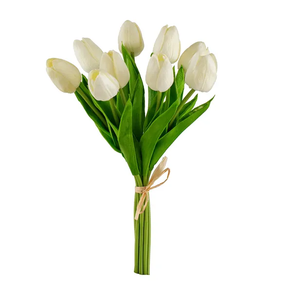 Faux Tulip 9-Stem Bundle,White Carats Mcallen, TX