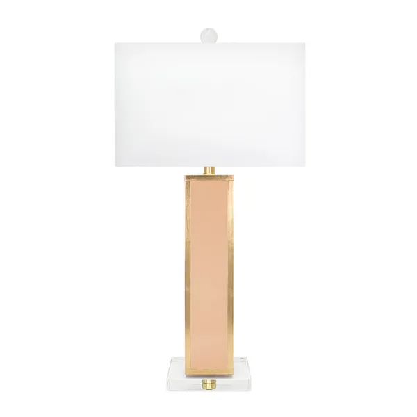 Black Blair Table lamp with 16/9x16/9x10 Rectangular Gold Foil Shade Carats Mcallen, TX