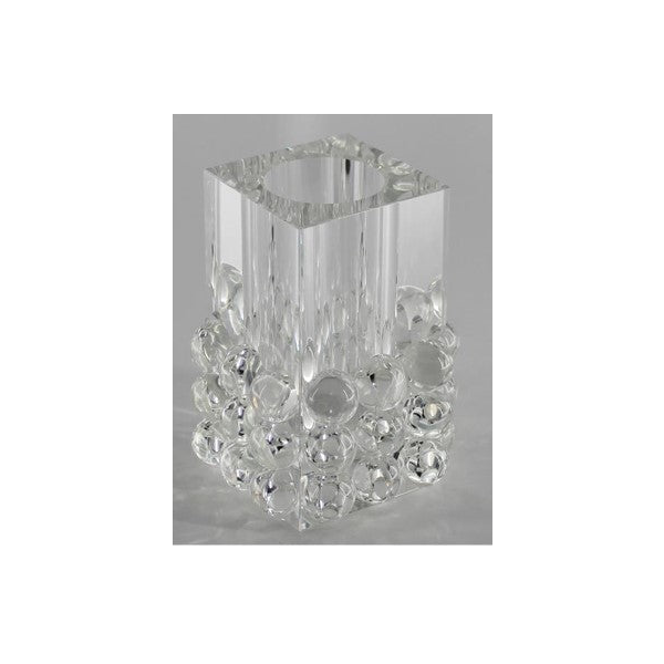 Tizo Design Crystal Glass Square Vase-Balls Carats Mcallen, TX