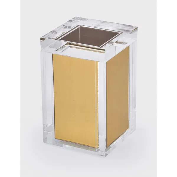 Lucite Canister W/Lid-Gold Carats Mcallen, TX