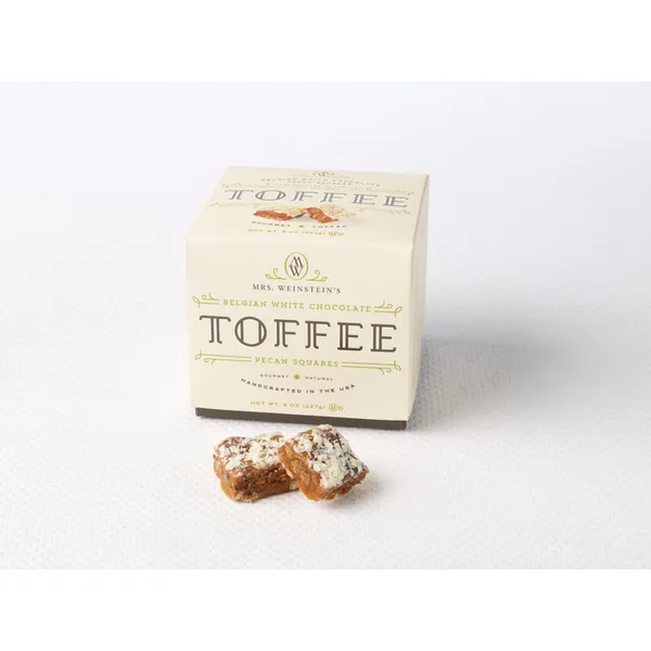 8oz Belgian White Chocolate Pecan Toffee Carats Mcallen, TX