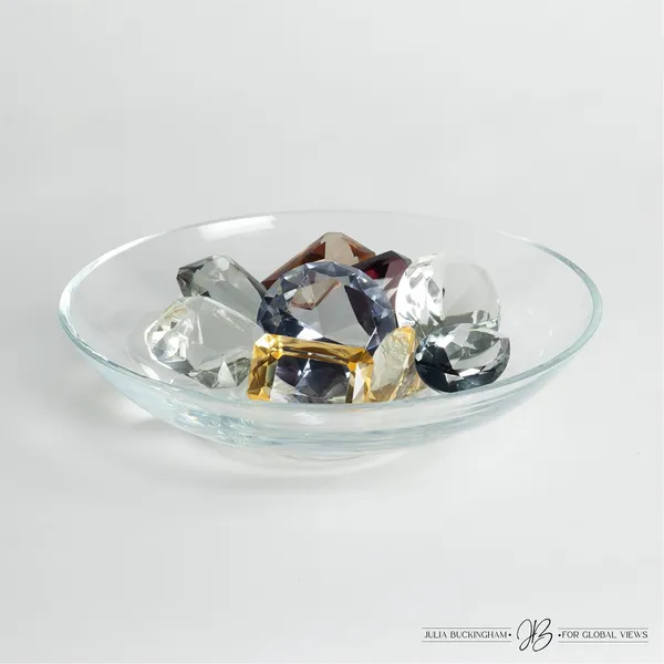 Global Views Clear Bowl w/9 Oxford Jewels-One of Each Color Carats Mcallen, TX