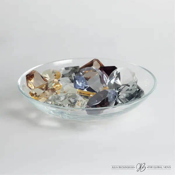 Global Views Clear bowl w/18 Oxford Jewels-Two of Each Color Carats Mcallen, TX