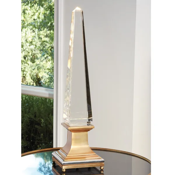 Global Views Illuminated Crystal Obelisk Image 2 Carats Mcallen, TX