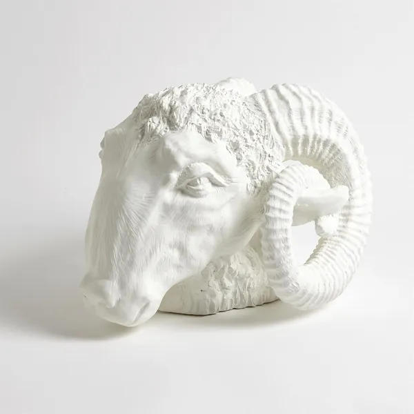 Global Views Capricorn Sculpture-Matte White Carats Mcallen, TX