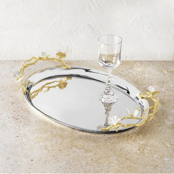 Michael Aram Butterfly Ginkgo Gold Large Tray Image 2 Carats Mcallen, TX
