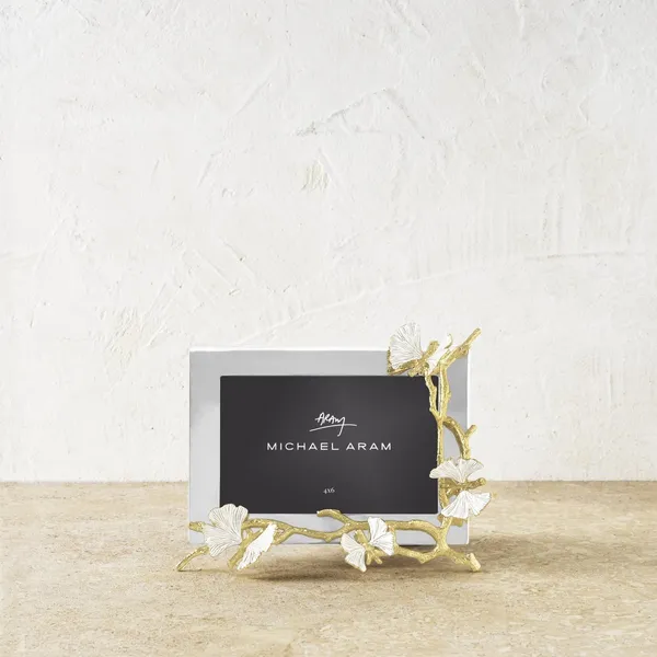 Michael Aram Butterfly Ginkgo Gold Reflective 4x6 Frame Carats Mcallen, TX