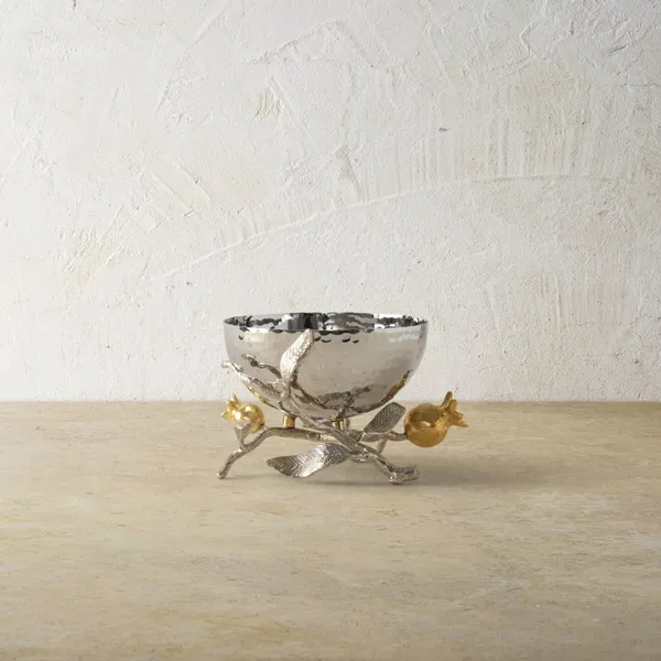 Michael Aram Pomegranate Silver & Gold Nut Bowl Carats Mcallen, TX