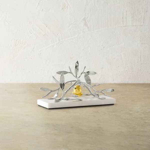 Michael Aram Pomegranate Silver & Gold Vertical Napkin Holder Carats Mcallen, TX