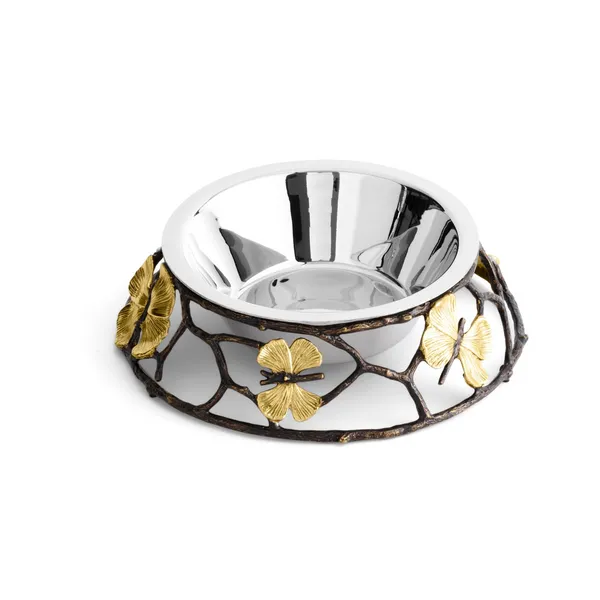 Michael Aram Butterfly Ginkgo Large Dog Bowl Carats Mcallen, TX