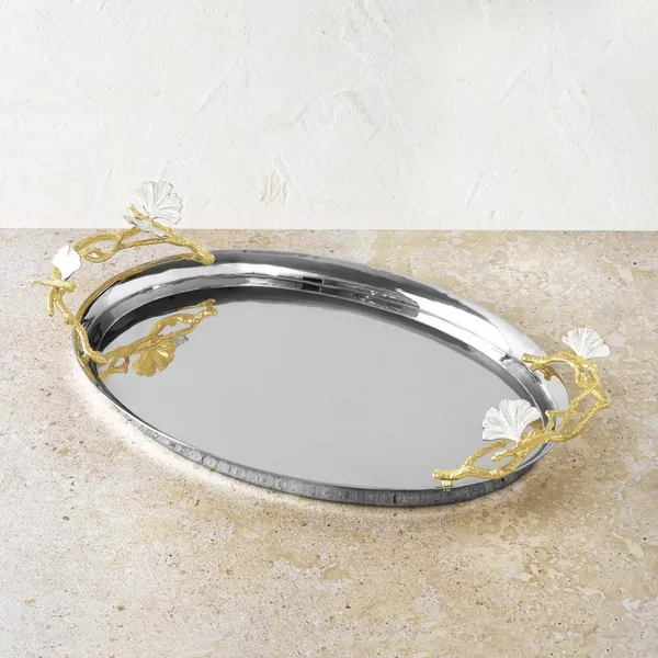Michael Aram Butterfly Ginkgo Gold Medium tray Carats Mcallen, TX