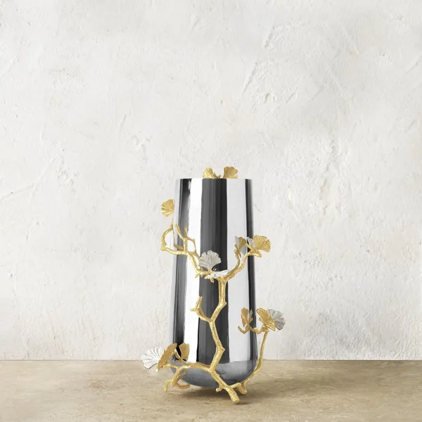 Michael Aram Butterfly Ginkgo Gold Large Vase Carats Mcallen, TX