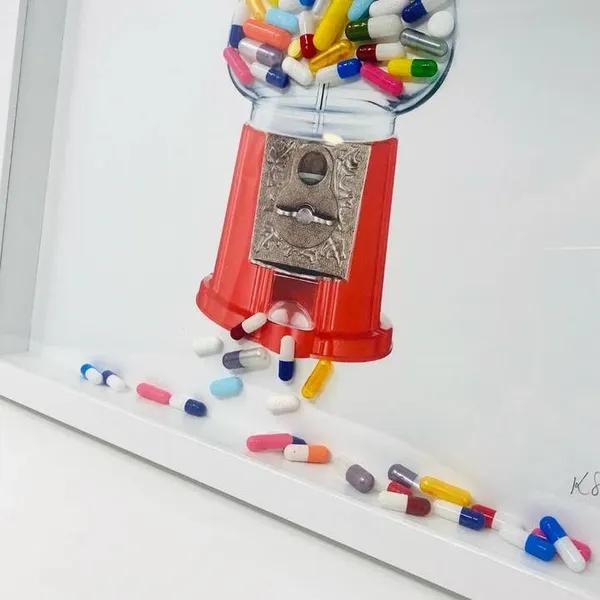 Resinate By KS Wall Art - Gumball Med Pill Machine Image 2 Carats Mcallen, TX