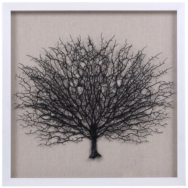 Style Craft Black Shadow Tree Shadow Box Wall Art with Black Abstract Tree Carats Mcallen, TX