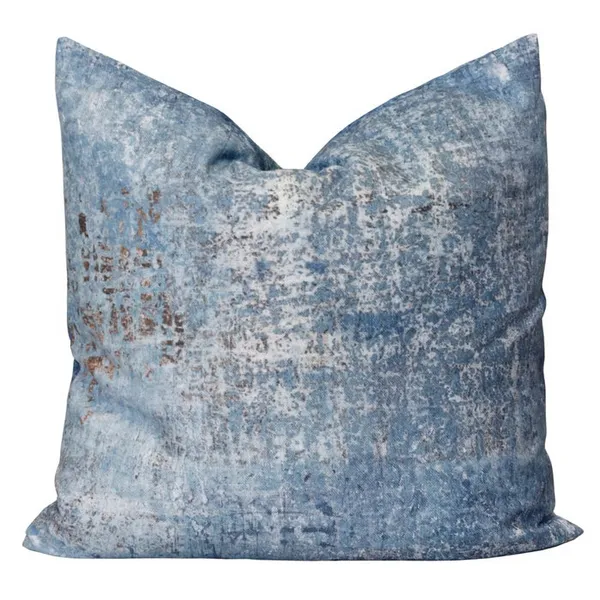 Style Craft Norman Wyatt Home Distressed Blues Designer Down Filled Pillow 24x24x7 Carats Mcallen, TX