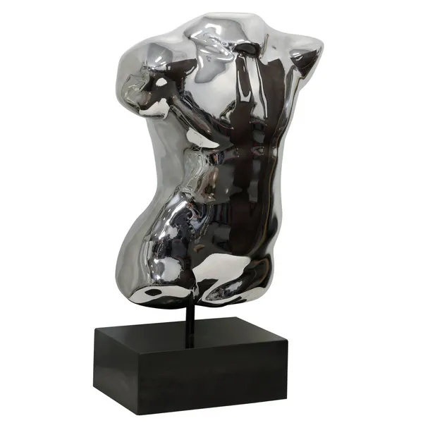 Harp & Final Cassius Bust Chrome Finish on Resin with Black Marble Base Carats Mcallen, TX