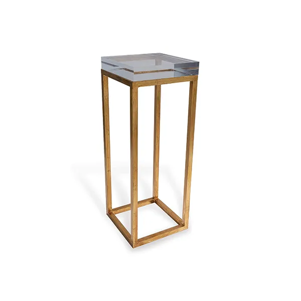Port 68 Drake Lucite Table Clear/Gold Carats Mcallen, TX