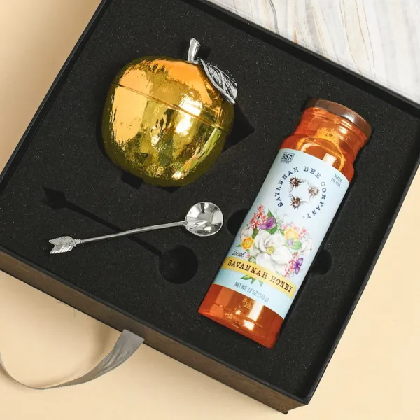 Michael Aram Apple Honey Pot w/Savanah Honey Image 2 Carats Mcallen, TX