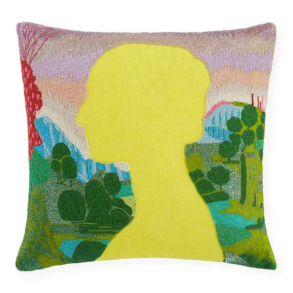 Jonathan Adler Renaissance Landscape Beaded Pillow Carats Mcallen, TX