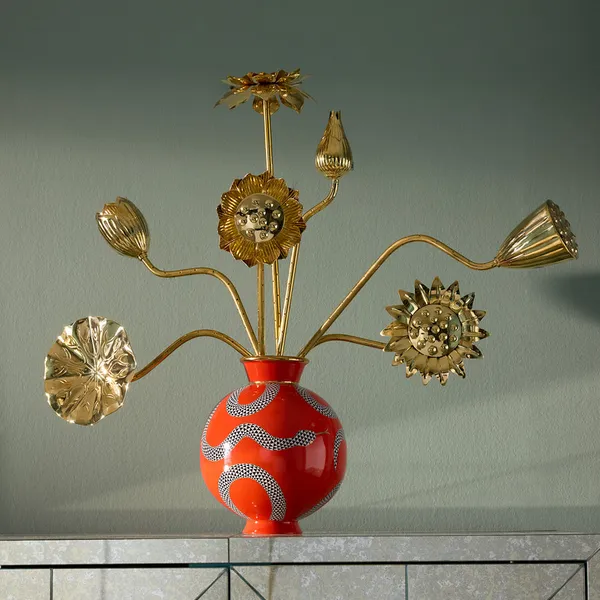 Jonathan Adler Eden Round Vase Red Image 2 Carats Mcallen, TX