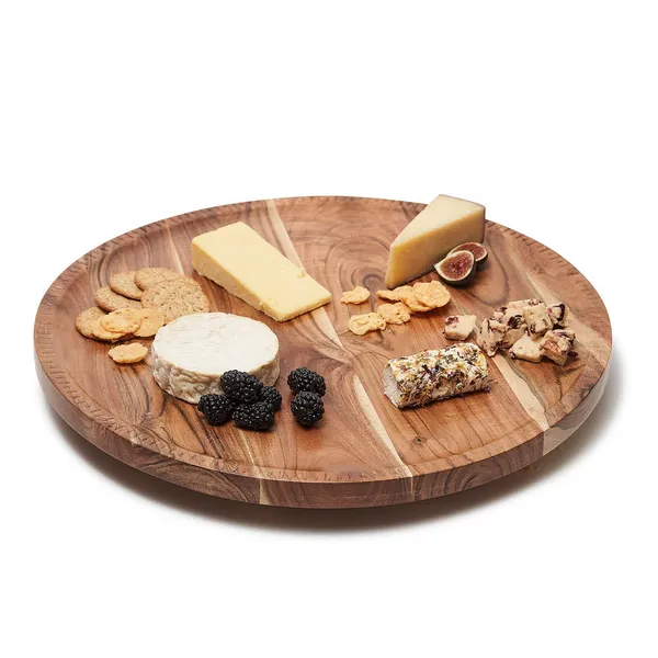 Rotating Lazy Susan Charcuterie with Hand Etched Border Image 2 Carats Mcallen, TX