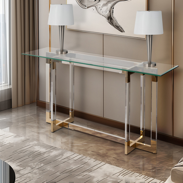 Arteaga Acrylic Console Table Image 2 Carats Mcallen, TX