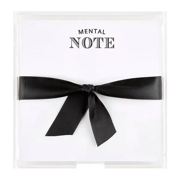 Square Notepaper in Acrylic Tray-Mental Note Carats Mcallen, TX