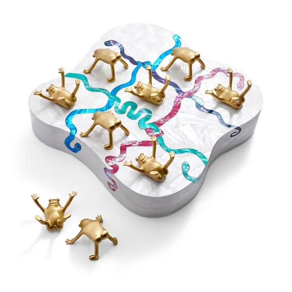 L'Objet HAAS Tic Tac Toe Board +9 Game Pieces Carats Mcallen, TX