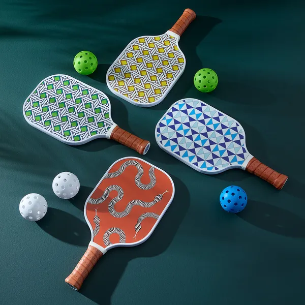 Jonathan Adler Basketweave Pickleball Set Image 3 Carats Mcallen, TX