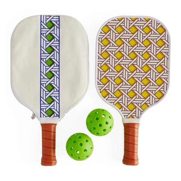 Jonathan Adler Basketweave Pickleball Set Carats Mcallen, TX