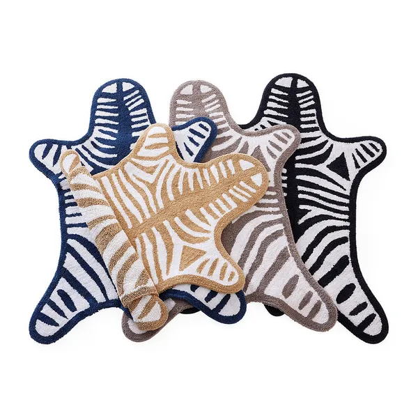 Jonathan Adler Black Zebra Bathmat-Resersible Image 3 Carats Mcallen, TX