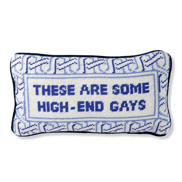 High-End Gays Needlepoint Pillow Carats Mcallen, TX