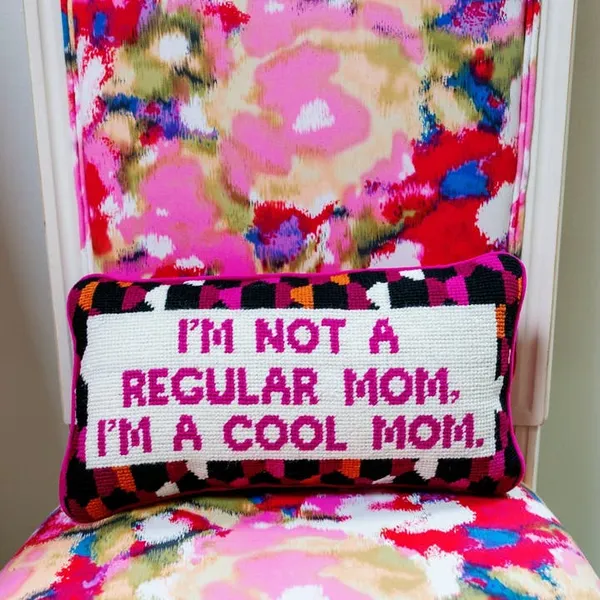 Cool Mom Needlepoint Pillow Image 2 Carats Mcallen, TX
