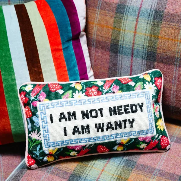 Not Needy Needlepoint Pillow Image 2 Carats Mcallen, TX