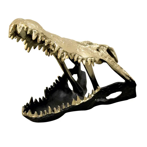 Dark Champagne Aluminum Crocodile Sculpture Carats Mcallen, TX
