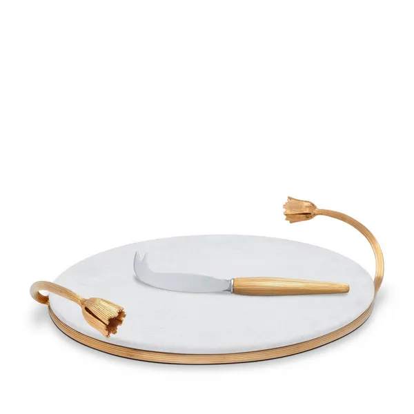 L' Objet Deco Leaves-Cheese set with Knife Carats Mcallen, TX