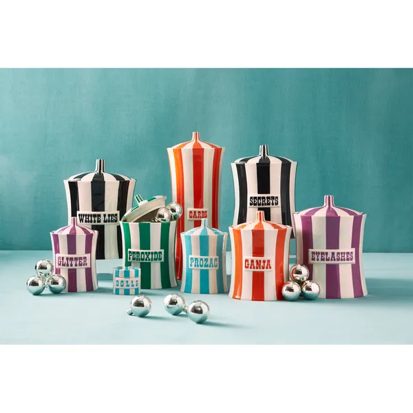 Jonathan Adler Secrets Canister Black/White Image 2 Carats Mcallen, TX