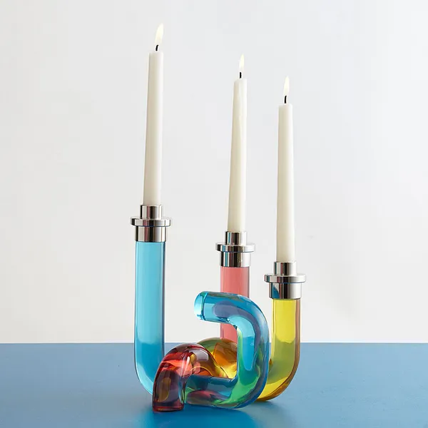 Jonathan adler Pompidou Acrylic Candle Holder Multi Image 2 Carats Mcallen, TX