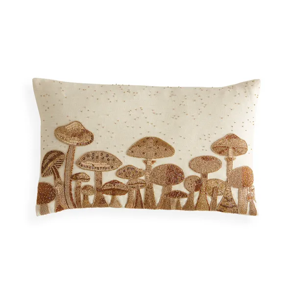 Jonathan Adler Mushroom Field Beaded Pillow Carats Mcallen, TX