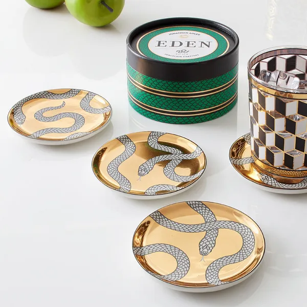 Jonathan Adler Eden Coasters- Gold/Black/White Image 3 Carats Mcallen, TX